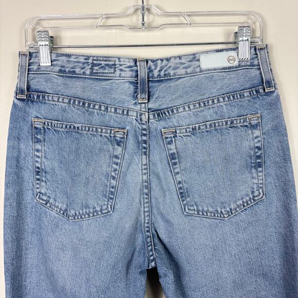 Adriano Goldschmied Isabelle High Rise Straight Crop Jeans With Destroyed Hem - Picture 7 of 10